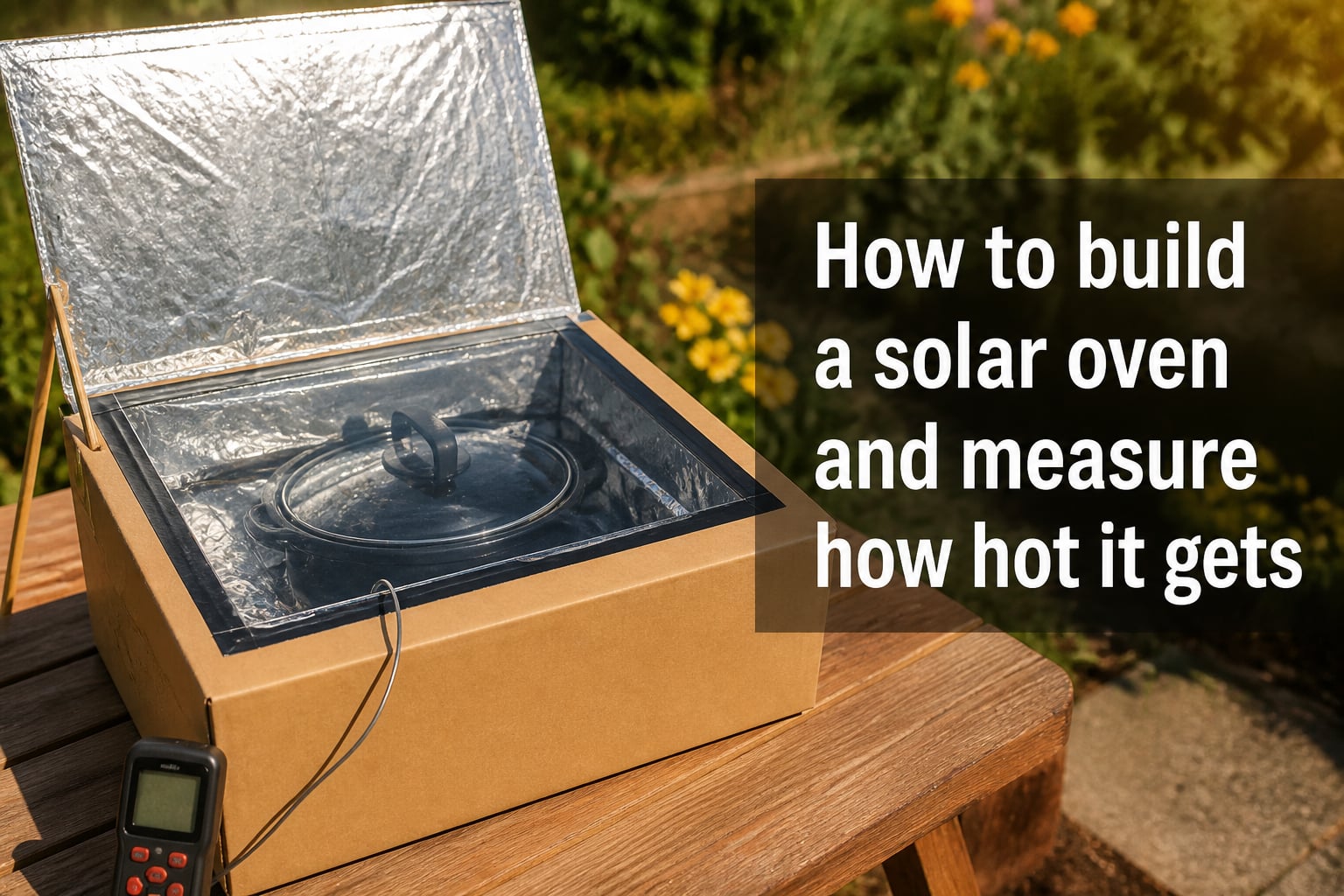 How to build a solar oven and measure how hot it gets