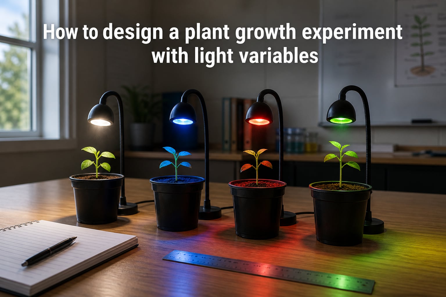 How to design a plant growth experiment with light variables