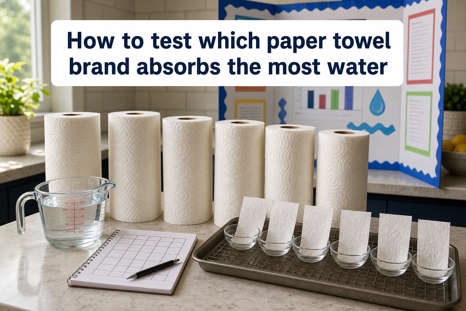 How to test which paper towel brand absorbs the most water