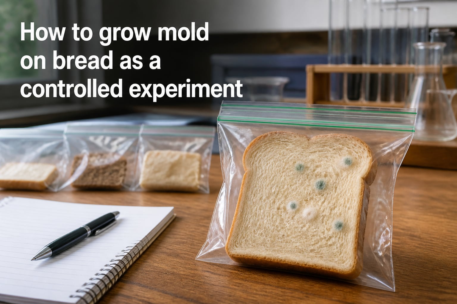 How to grow mold on bread as a controlled experiment