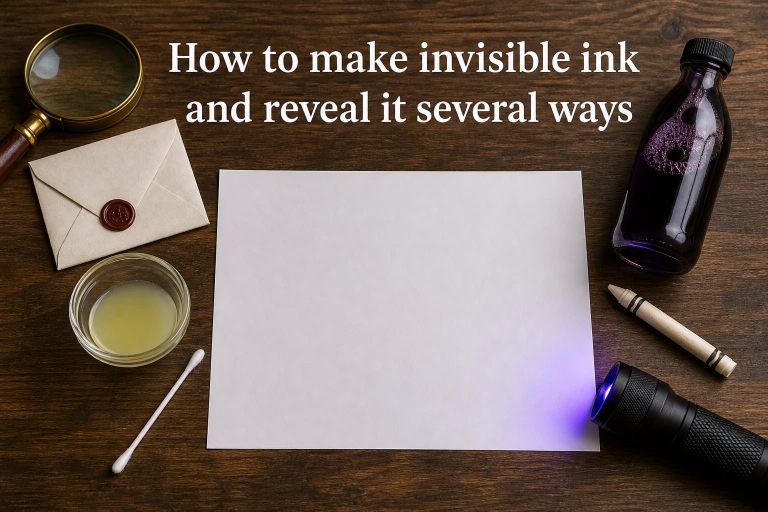 How to make invisible ink and reveal it several ways