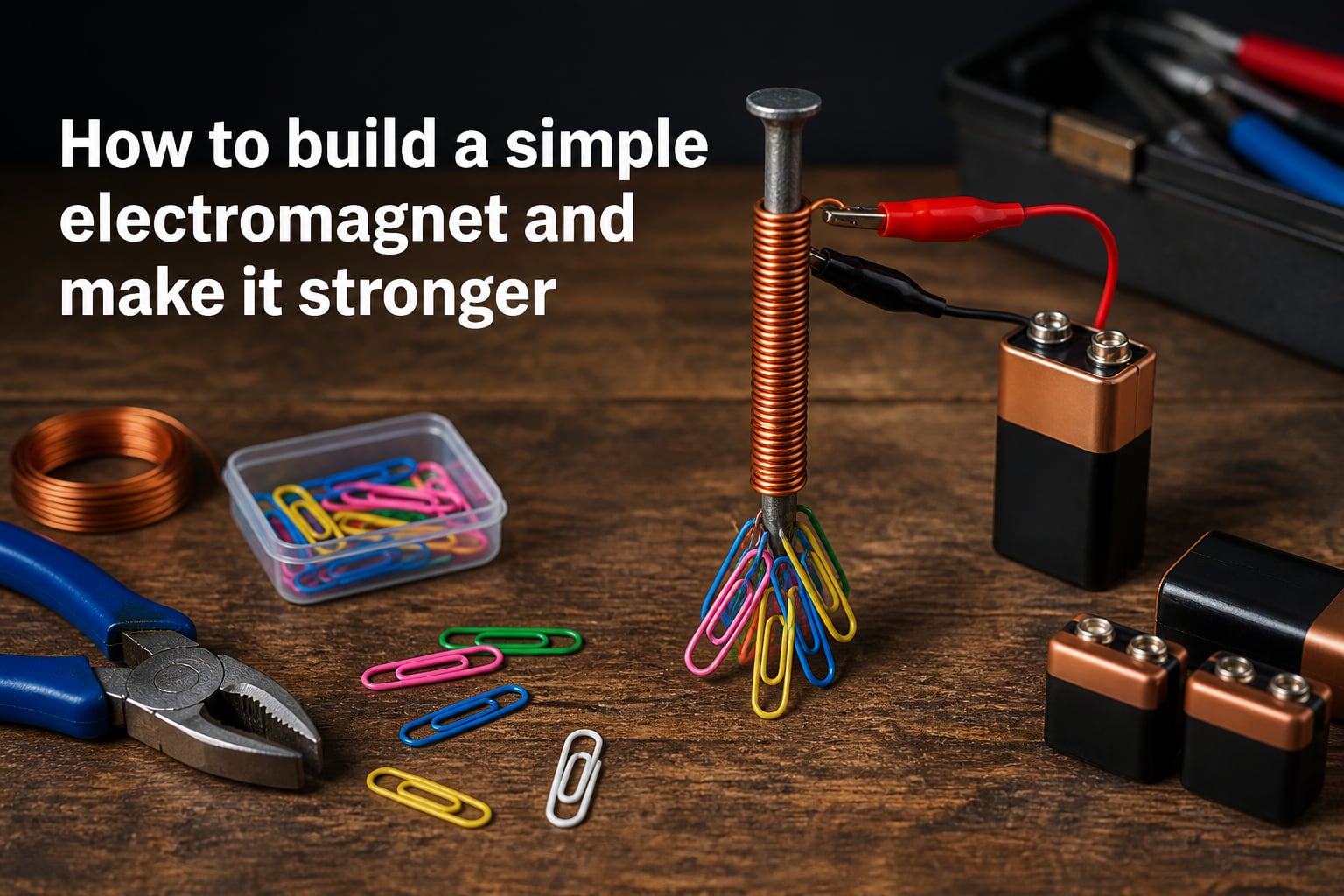 How to build a simple electromagnet and make it stronger