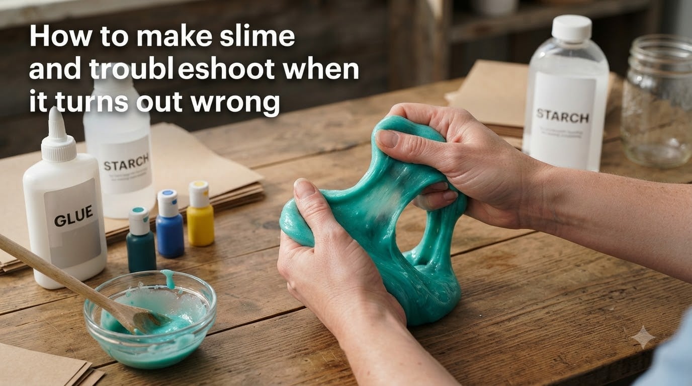 How to make slime and troubleshoot when it turns out wrong