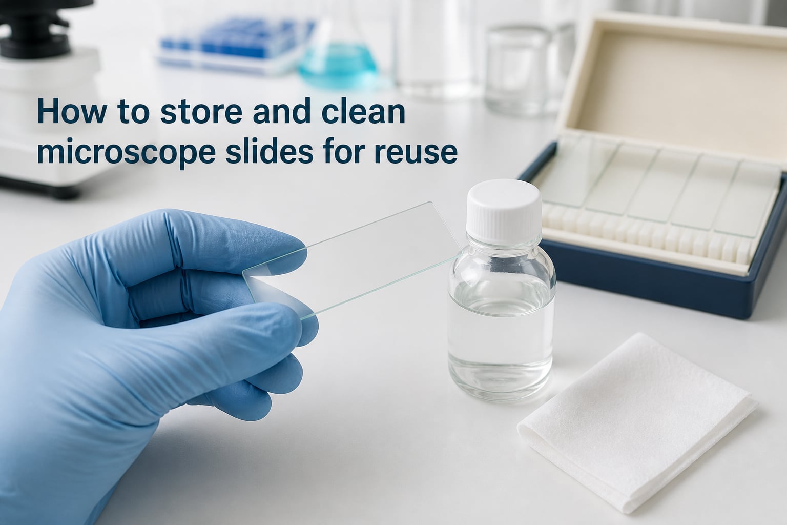 How to store and clean microscope slides for reuse