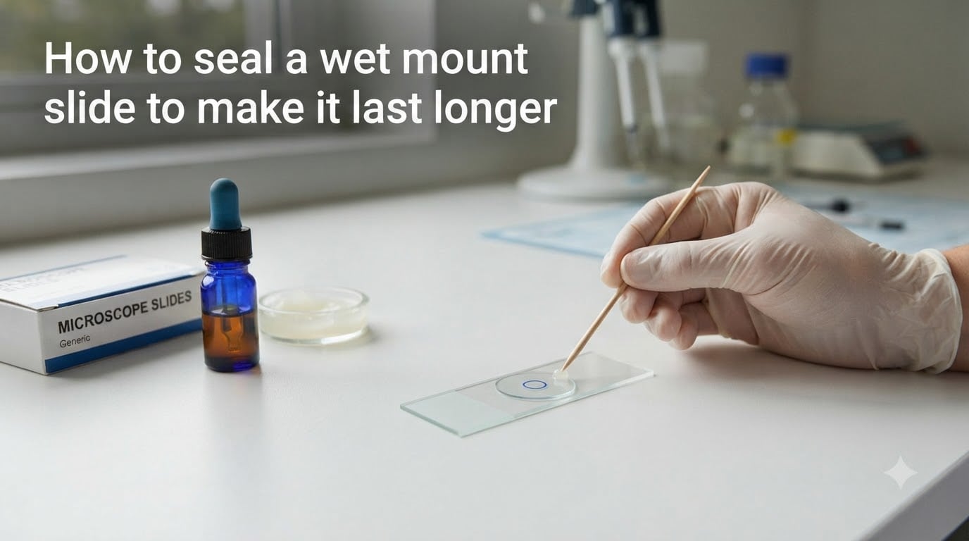 How to seal a wet mount slide to make it last longer
