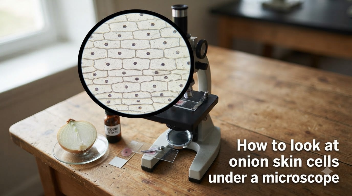 How to look at onion skin cells under a microscope