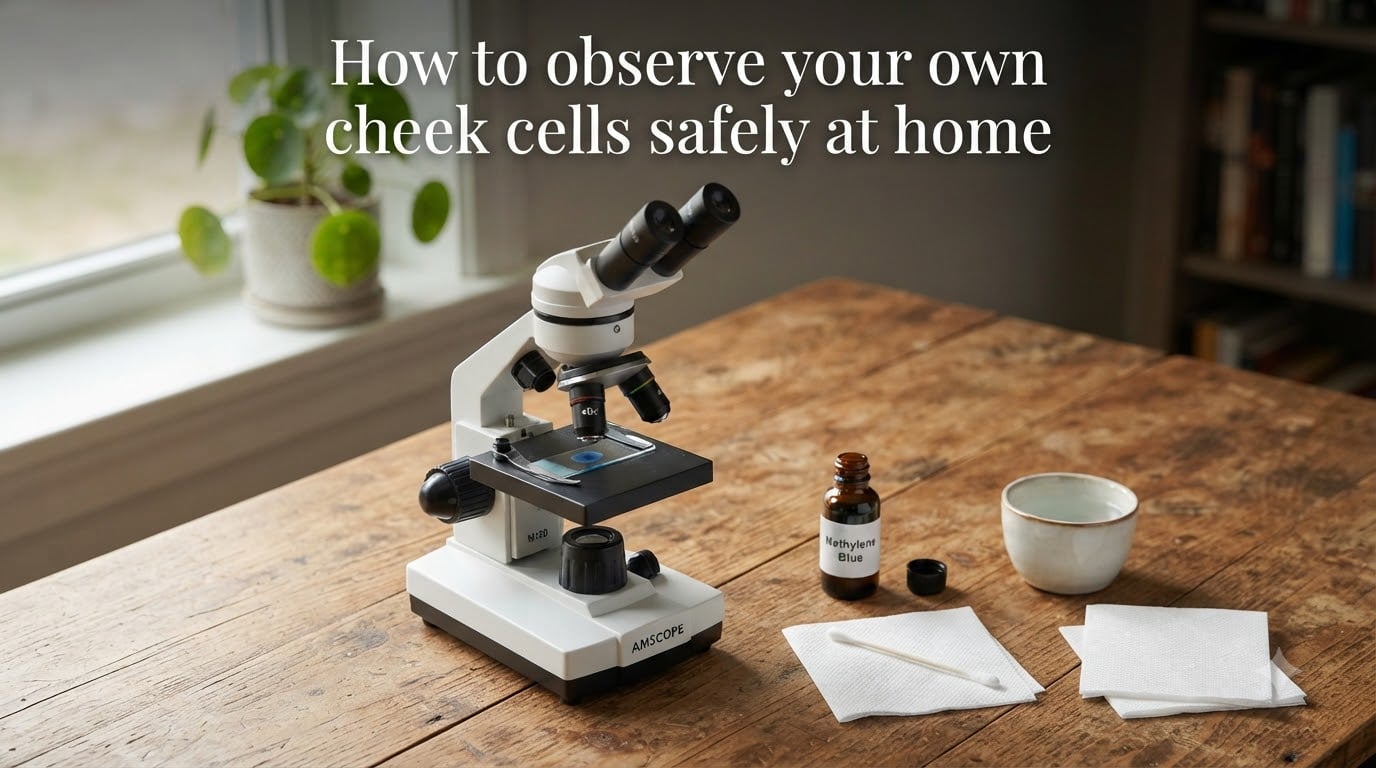 How to observe your own cheek cells safely at home