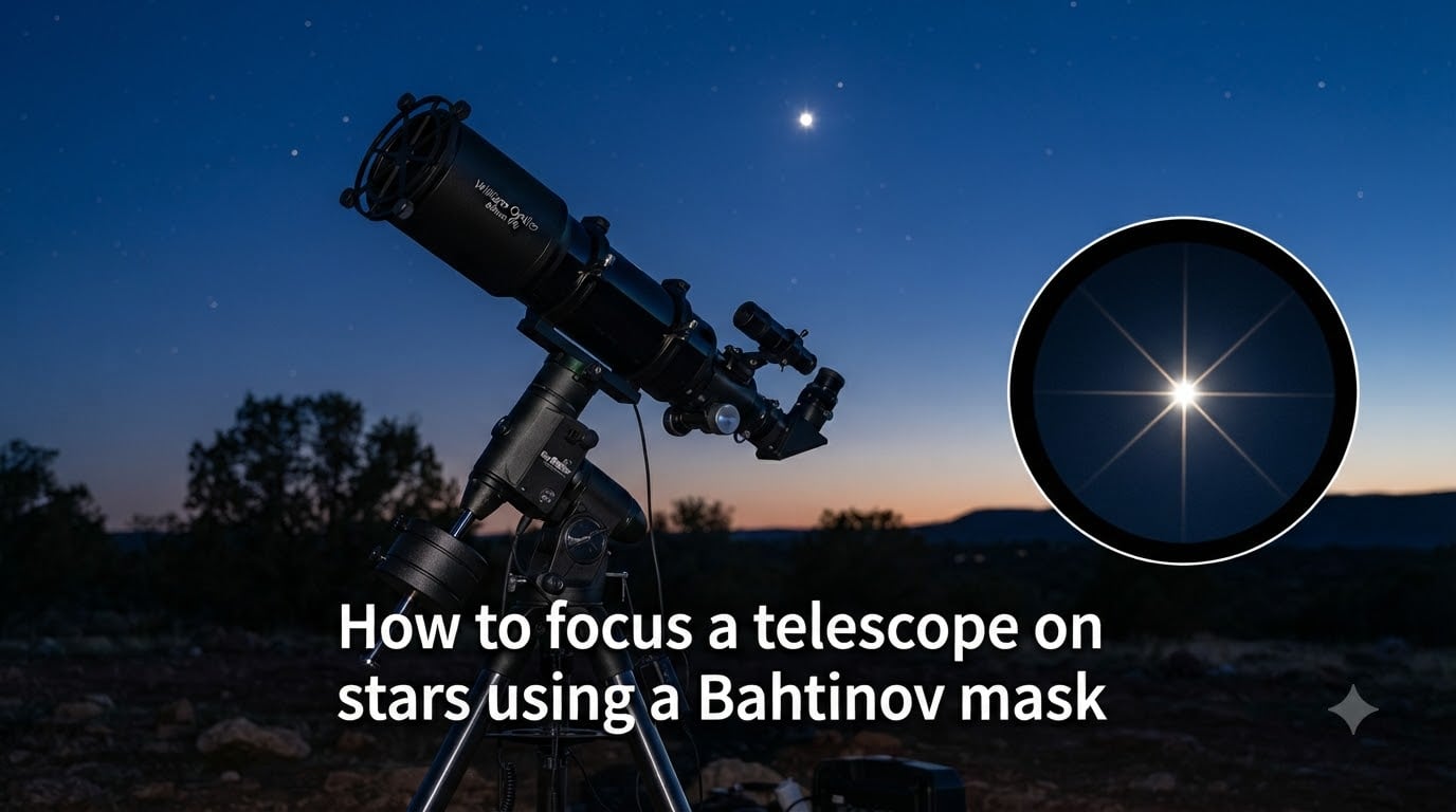 How to focus a telescope on stars using a Bahtinov mask