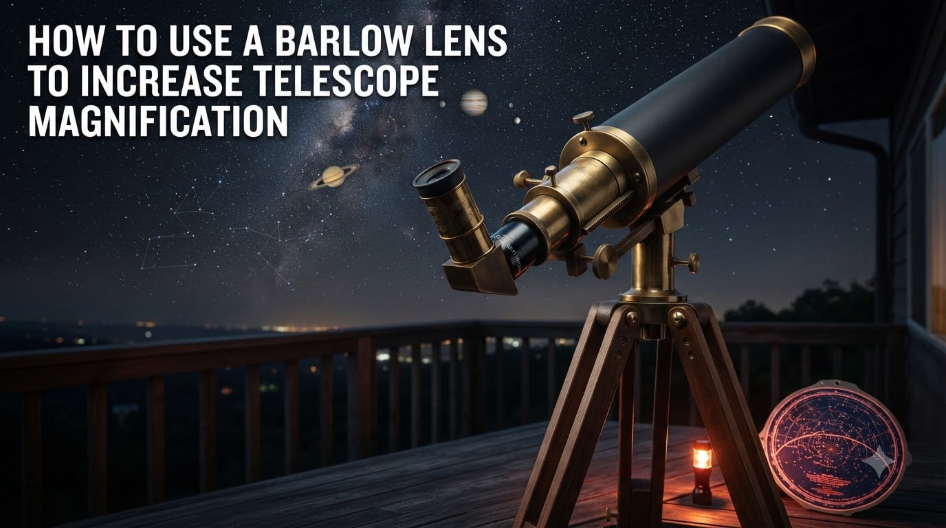 How to use a Barlow lens to increase telescope magnification