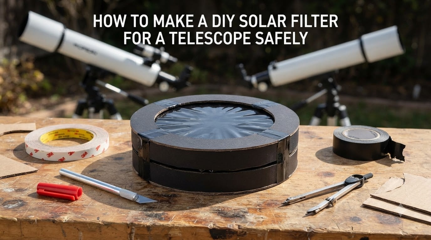 How to make a DIY solar filter for a telescope safely