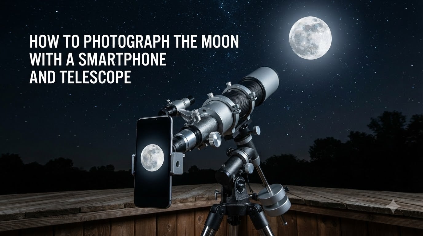 How to photograph the moon with a smartphone and telescope