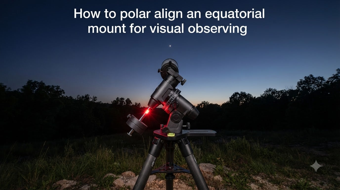 How to polar align an equatorial mount for visual observing