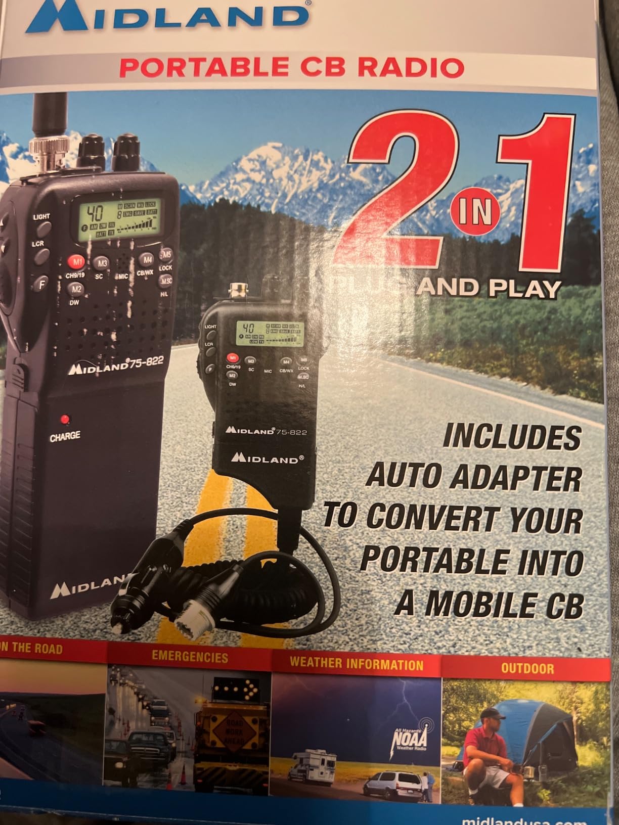 Midland 75-822 Handheld CB Radio & Mobile CB Radio – Walkie Talkie with 40 Channels, NOAA Weather Alerts, Long Range, Compatible with CB Antennas customer photo 2