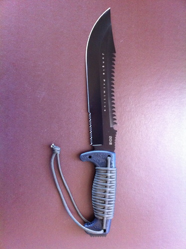 SOG Jungle Primitive Fixed Blade- Field and Camping Tactical Machete with Sheath for Clearing Brush, Full Tang Survival Knife 15.3 Inches (F03TN-CP), Steel,Black customer photo 1