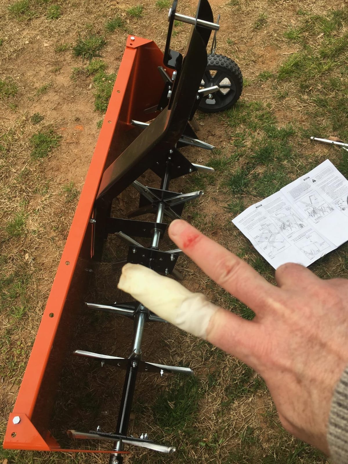 Agri-Fab 48 In Tow Behind Lawn Plug Aerator with 32 Galvanized Knives and Universal Hitch customer photo 2