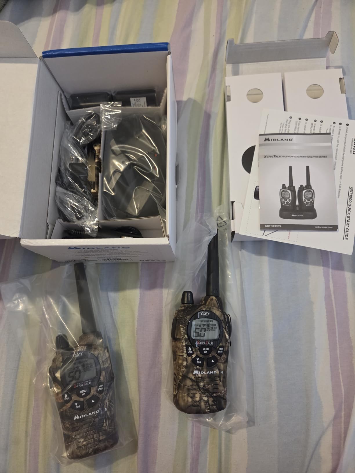 Midland GXT1050VP4 GMRS Two-Way Radio (50-Channel, Long Range, 142 Privacy Codes, SOS, NOAA, Rechargeable Nickle Battery, Mossy Oak Camo, 2-Pack) | 50-Channel, Long Range, 142 Privacy Codes, SOS, NOAA, Rechargeable Nickel Battery customer photo 2