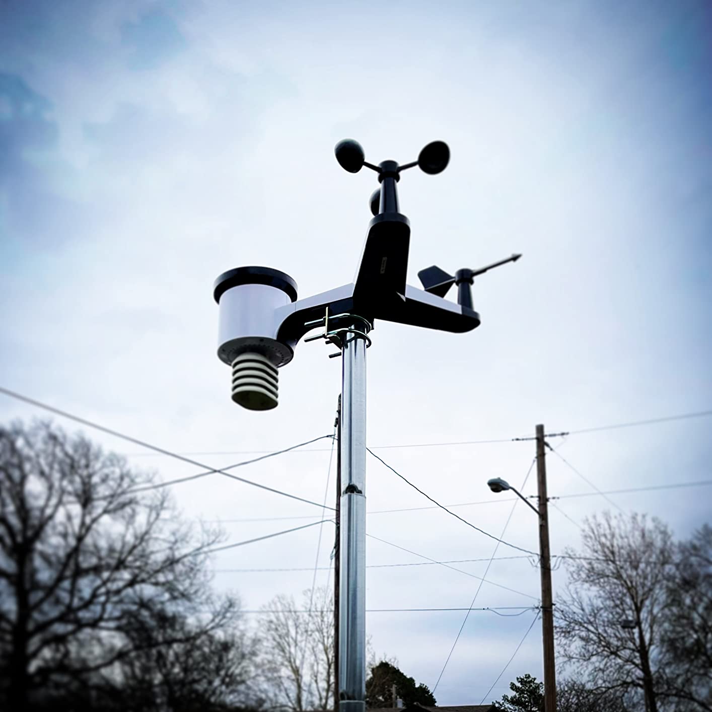 Ambient Weather EZ2-35W2MC Weather Station Pole Mounting Kit | Fully Assembled Height is 66