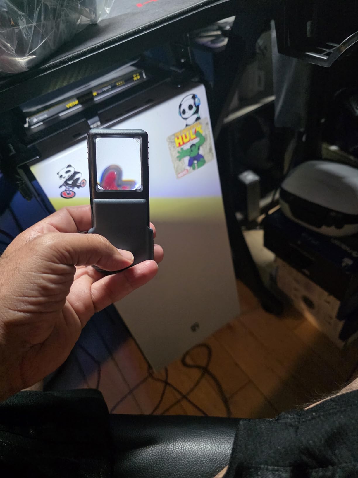 Carson MiniBrite LED Lighted Slide-Out Aspheric Magnifier with Protective Sleeve (PO-55), 5X, Gray | Aspheric Lens Handheld Magnifier with Built-In Sliding Protective Case (PO-55) customer photo 1