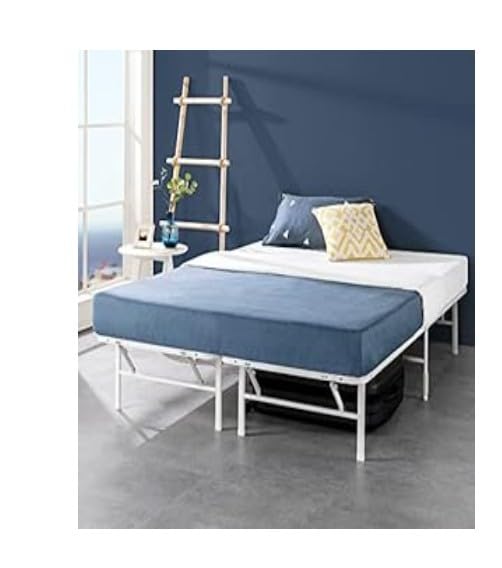 Zinus SmartBase Tool-Free Assembly Mattress Foundation, 14 Inch Metal Platform Bed Frame, No Box Spring Needed, Sturdy Steel Frame, Underbed Storage, Black, Queen customer photo 1