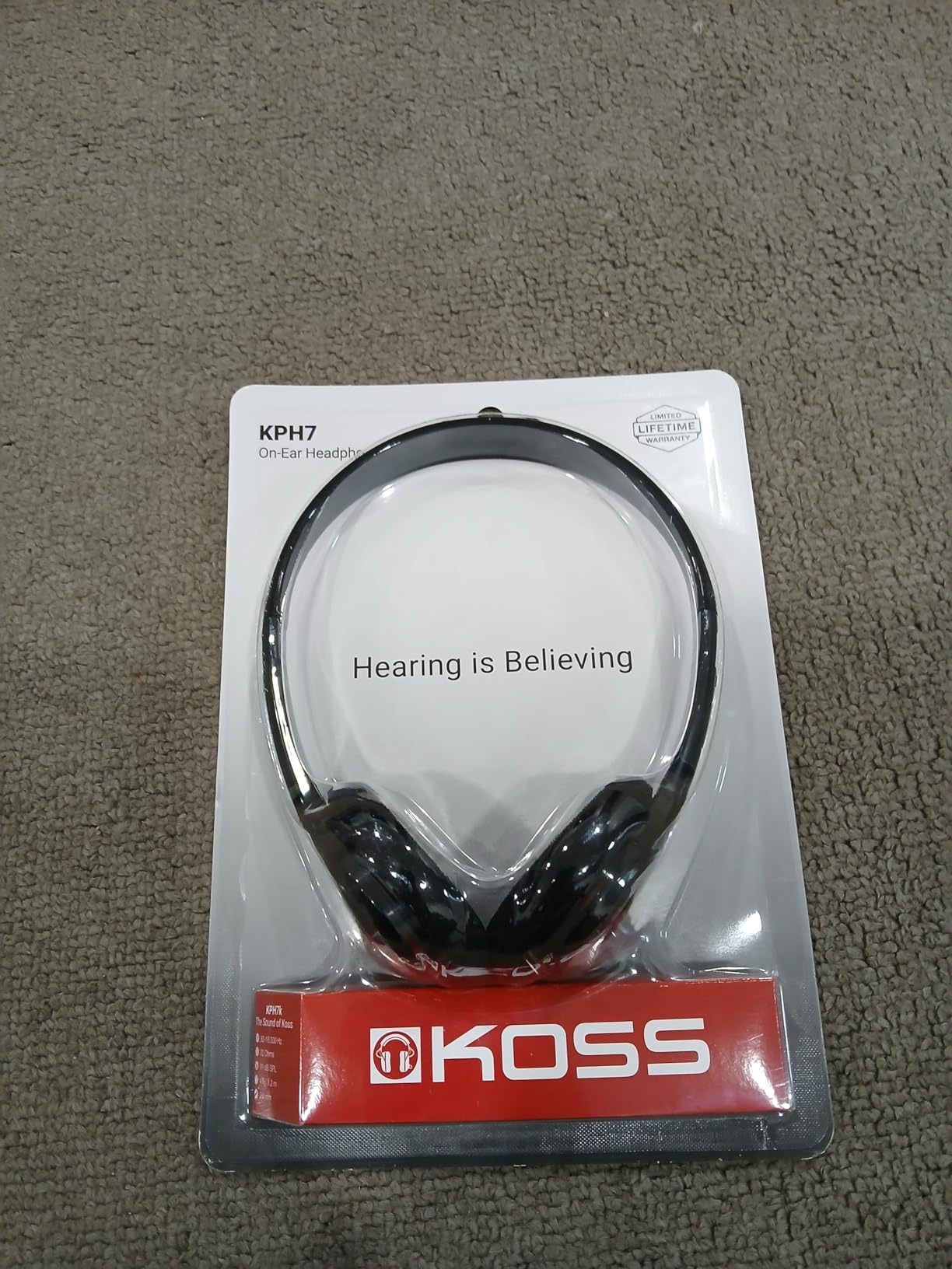 Koss KPH7 Lightweight Portable Headphone, Black customer photo 1