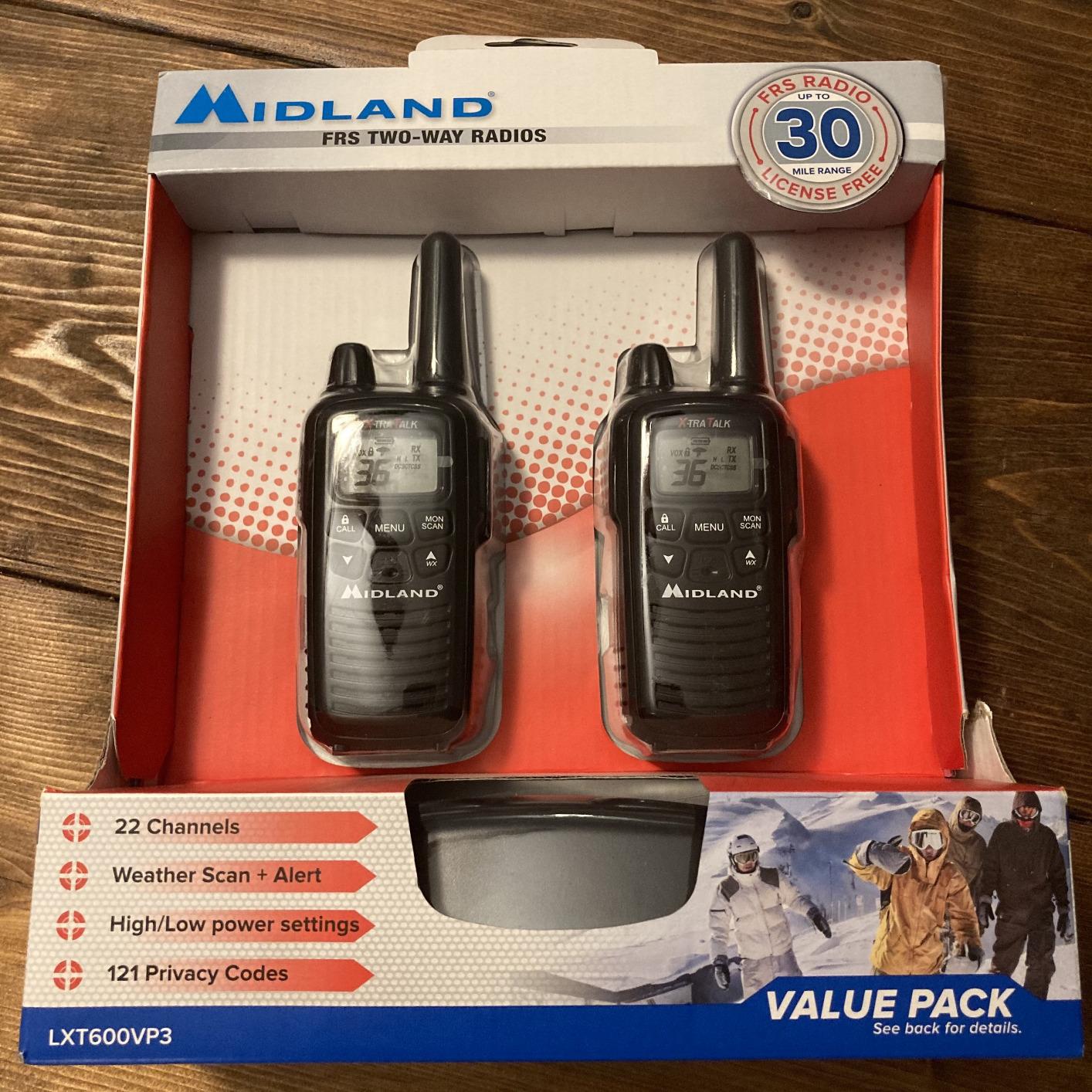 Midland LXT600VP3 FRS License Free Walkie Talkies. Black, 2 Pack customer photo 1