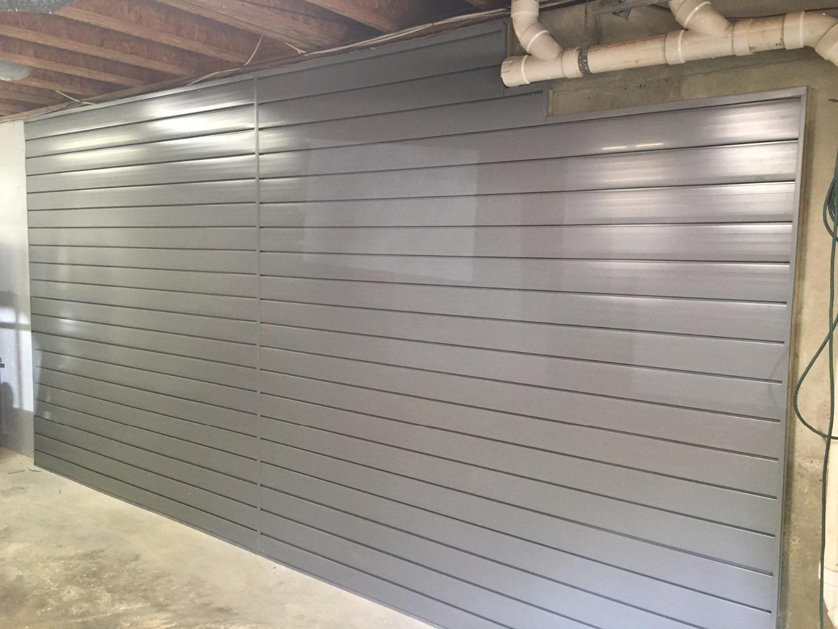 Proslat 88105 Heavy Duty PVC Slatwall Garage Organizer, 8-Feet by 4-Feet Section, 10 Panels, Charcoal (Dark Grey) customer photo 2