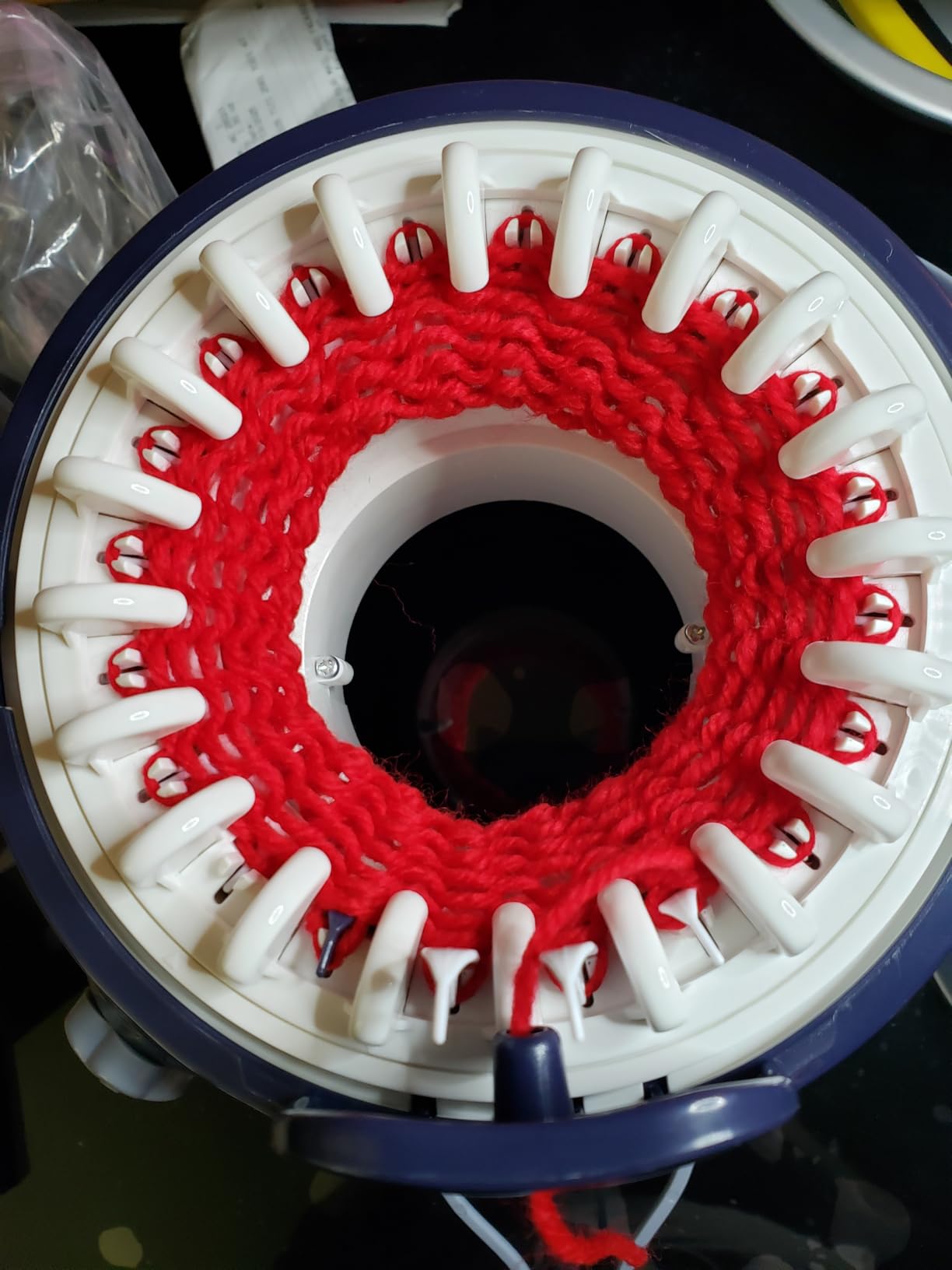 Prym MIDI Knitting Mill Machine for Knit Tubes and Flat Panels, Purple, White customer photo 1