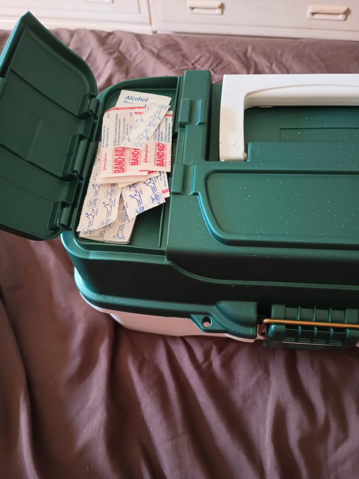 Plano 3-Tray Tackle Box with Dual Top Access, Dark Green Metallic/Off White, Premium Tackle Storage customer photo 2