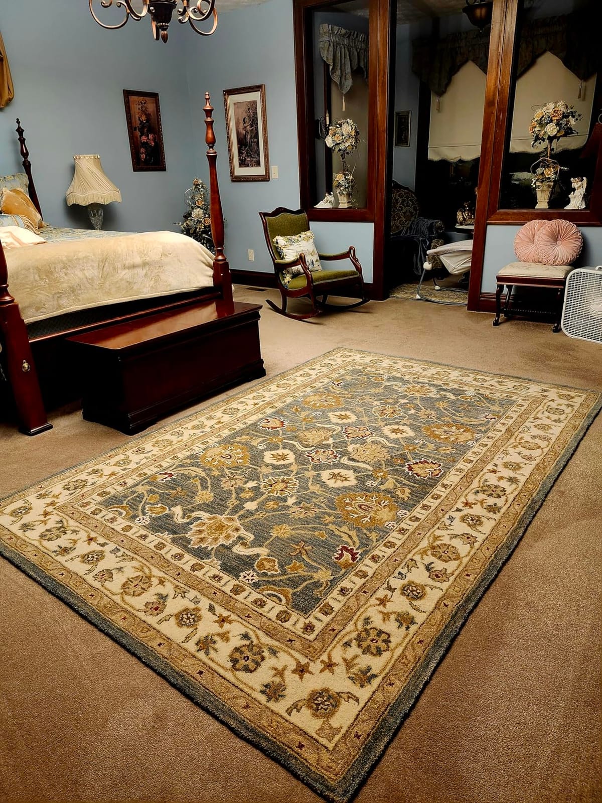 SAFAVIEH Antiquity Collection 6' x 9' Grey Blue / Beige AT822A Handmade Traditional Oriental Premium Wool Area Rug customer photo 2