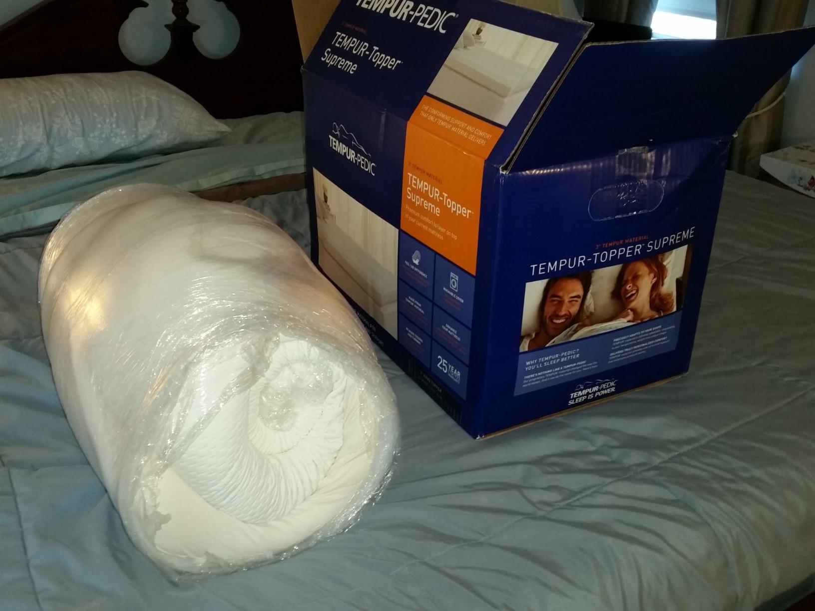 TEMPUR-Adapt (Supreme) 3 Inch Memory Foam Mattress Topper, Queen, White customer photo 2