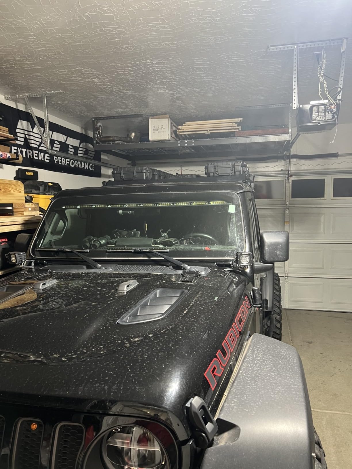 MonsterRax 4x8 Overhead Garage Storage Rack, Gray, 24