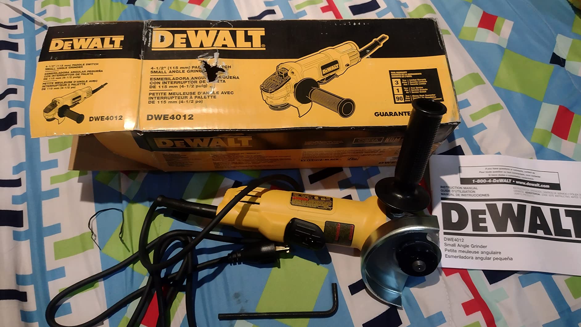 DEWALT Angle Grinder Tool, 4-1/2-Inch, Paddle Switch, 7-Amp (DWE4012) customer photo 2