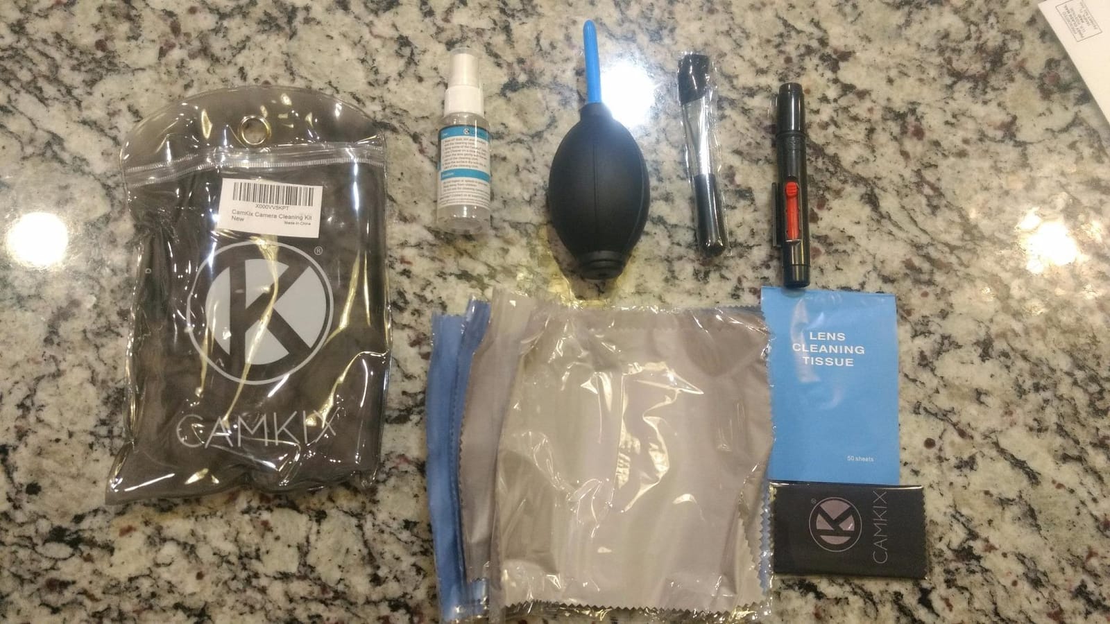 Camkix Camera Lens Cleaning Kit - Air Blower, 2in1 Lens Cleaning Pen, Cleaning Brush, Spray Bottle w/Cleaning Solution, Lens Cleaning Paper Tissue (50 Sheets), Microfiber Cleaning Cloths- for Lenses customer photo 2