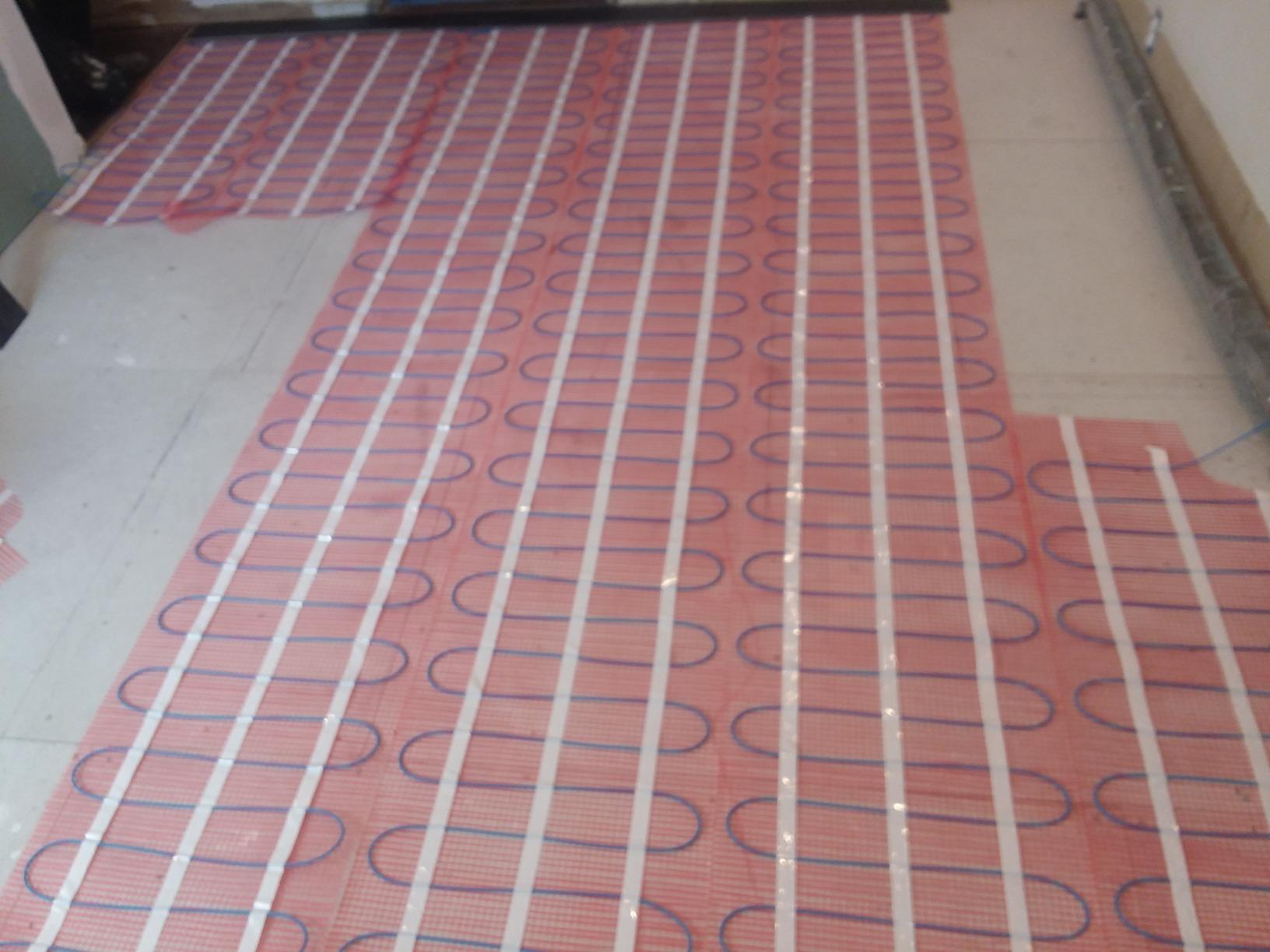 20 sqft Heating Mat System, 120V Electric Radiant Floor Heating System for Tile and Stone with Floor Sensing Thermostat Aube TH115-AF-120S. Heated Tile, Stone, Vinyl customer photo 2