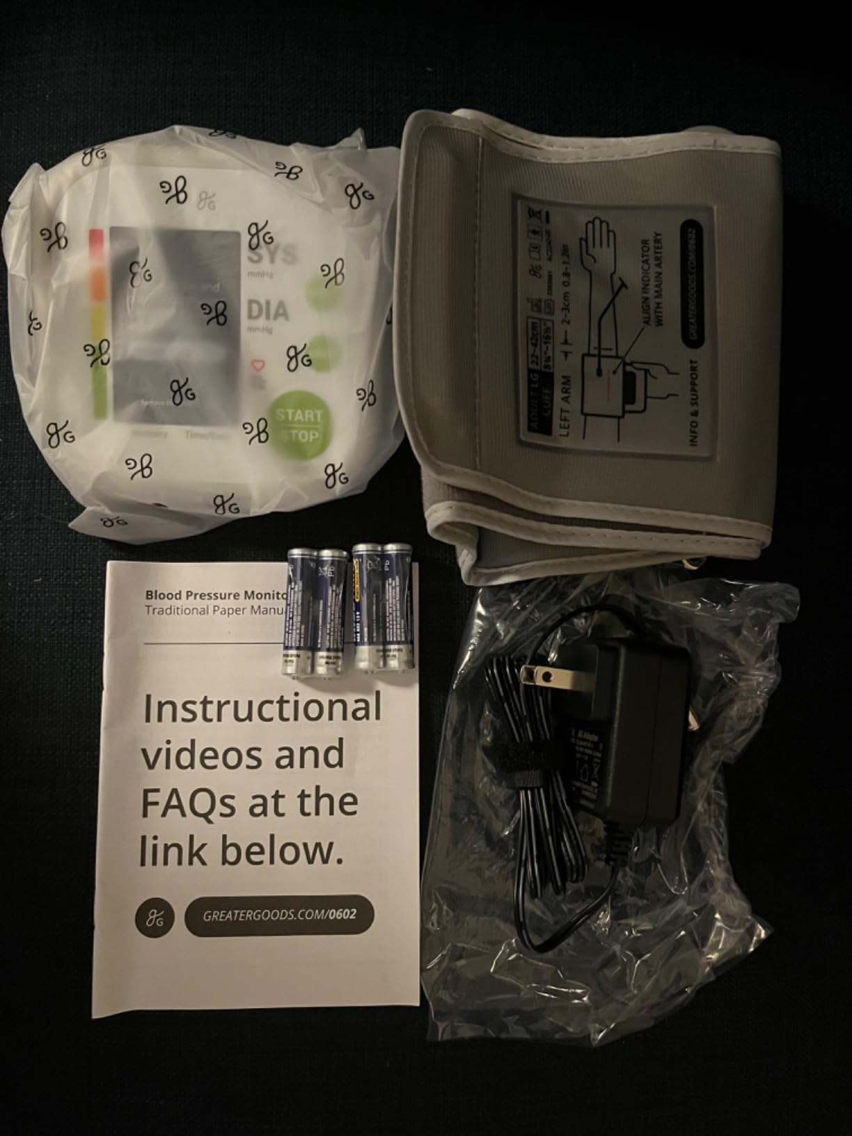 Greater Goods Upper Arm Blood Pressure Monitor for Home Use – Automatic One-Touch BP Machine, Wide-Range Cuff (8.7”–16.5”), Large Backlit Display, 2-User Memory, Complete Kit customer photo 2