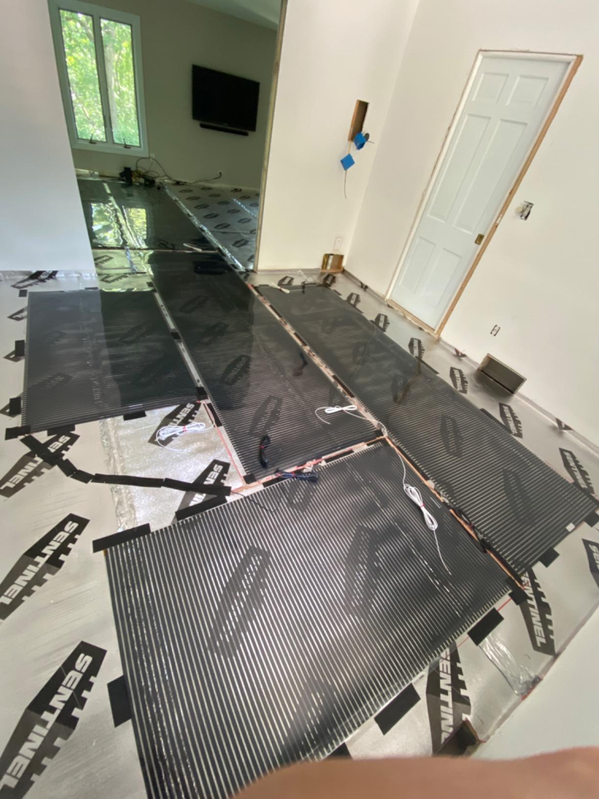 QuietWarmth Float QWARM3X10F120 Radiant Floor Heating Mat for below Laminate, Wood, Luxury Vinyl Floating Flooring- Cuttable Mat Size 3'x10' 120 Volt (Covers 30sf) customer photo 2