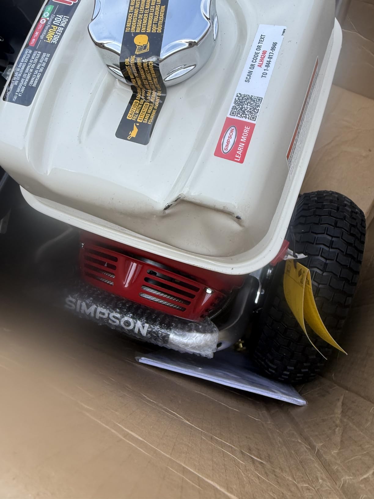 Simpson Aluminum Series 4200 PSI Gas Pressure Washer, 2.5 GPM, Honda GX390 customer photo 1