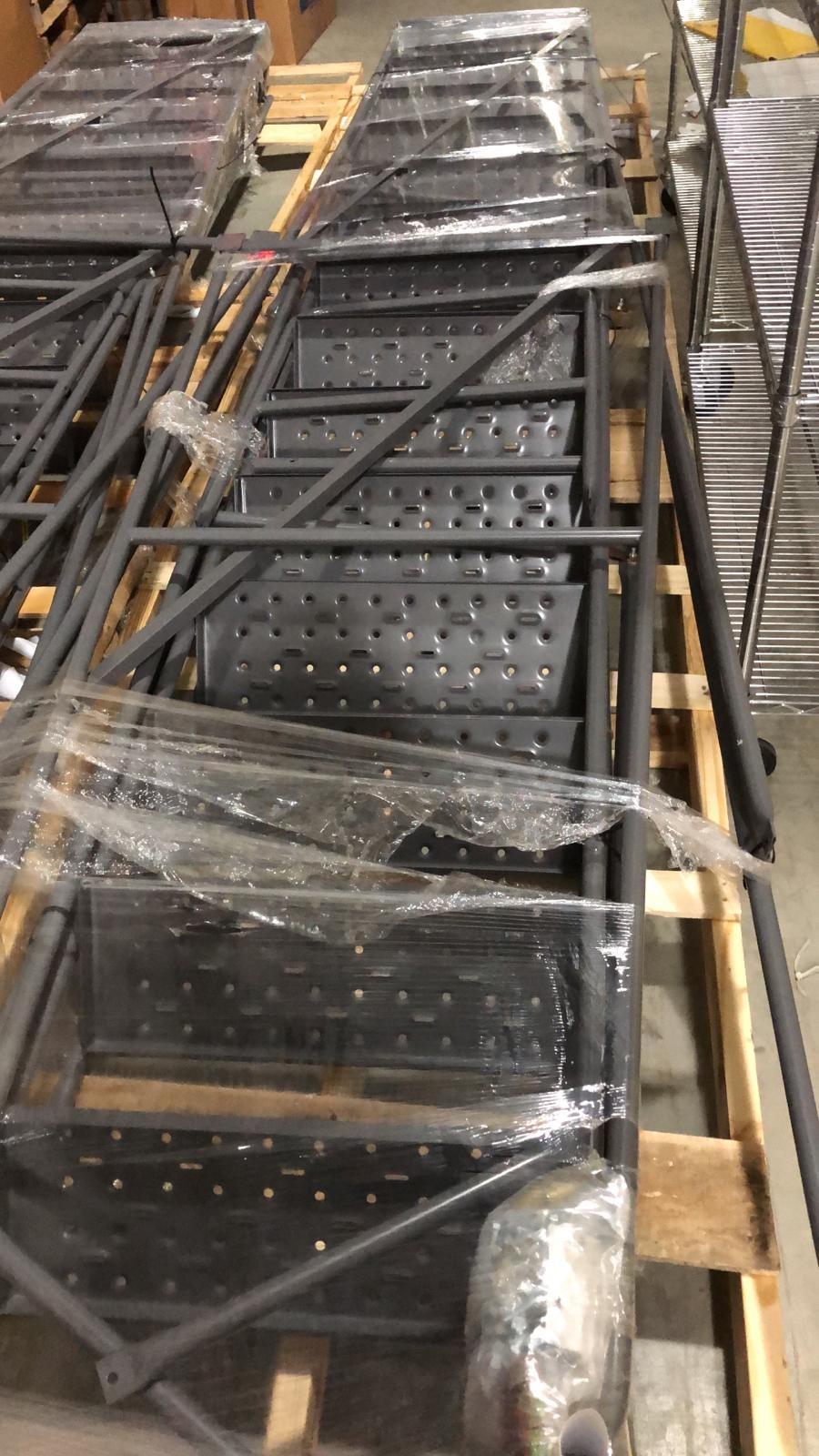 Tri-Arc KDSR107166 7-Step Steel Rolling Industrial and Warehouse Ladder with Handrails and 16