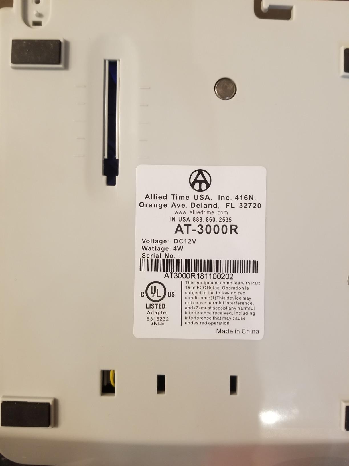 AT-3000R Allied Time USA Digital Time Clock and Date Stamp customer photo 2