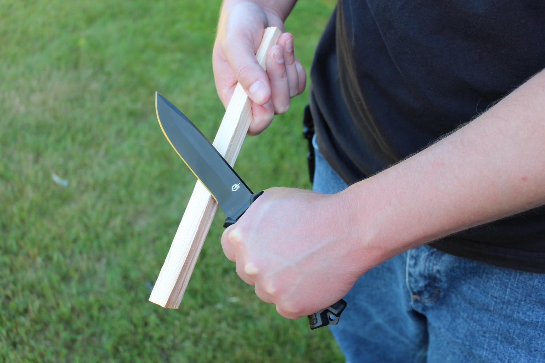 Gerber Gear StrongArm Knife - Fixed Blade - Tactical Knife for Survival Gear - Full Tang, 420HC Steel Blade - Camping Survival Knife - Made in USA - Plain edge, Coyote Brown customer photo 1