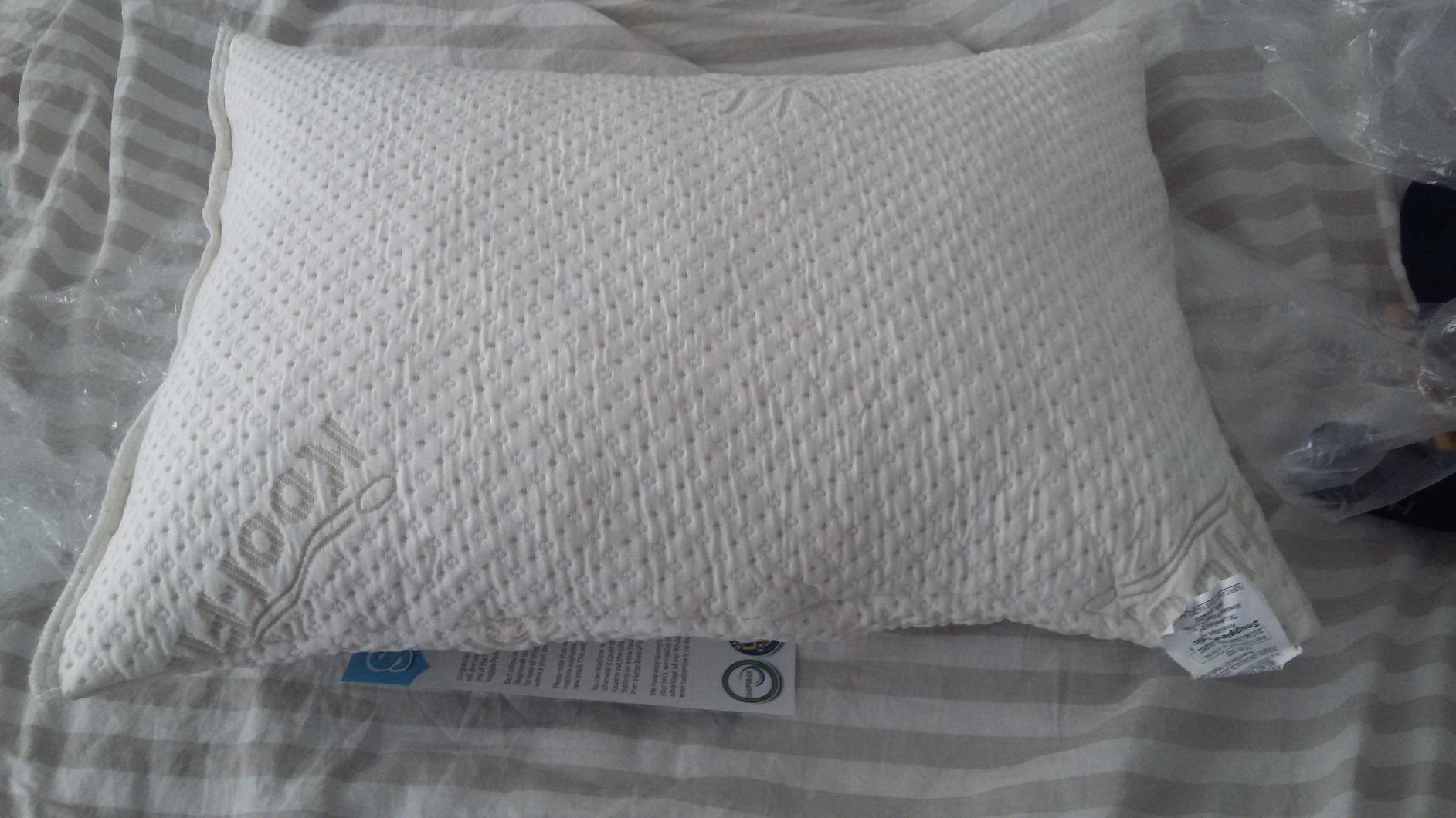 Snuggle-Pedic Standard Shredded Memory Foam Pillow for Sleeping - Cooling and Neck, Back, and Shoulder Support - Ideal for Side Sleepers, Pregnancy, Dorm Rooms, and Travel - USA Quality customer photo 1