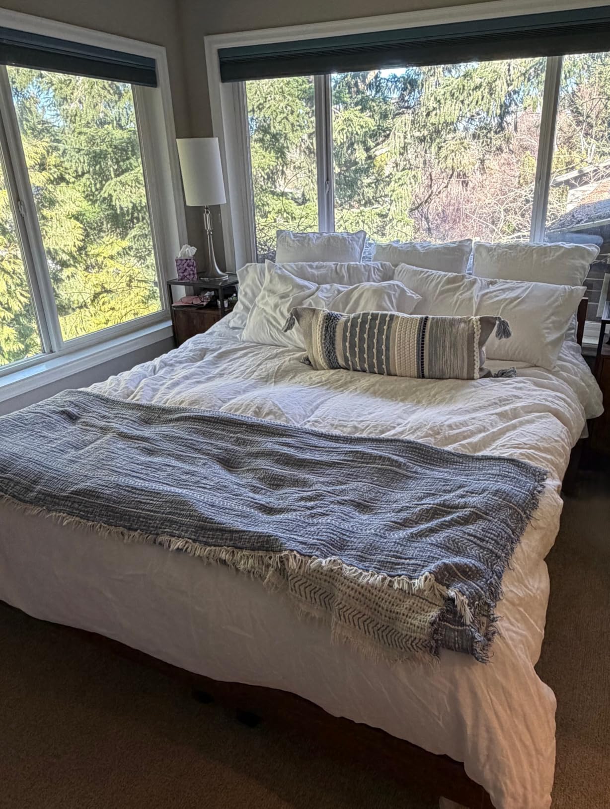 Simple&Opulence 100% Linen Duvet Cover Set, 3 PCS Natural French Flax Linen Duvet Cover King Size, Breathable Soft Comfy Linen Bedding Comforter Cover with 2 Pillowcases customer photo 2