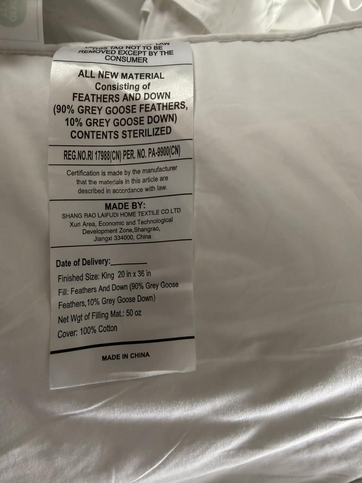 puredown Goose Feathers and Down White Pillows with 100% Soft Cotton Cover, Bed Sleeping Hotel Collection Pillows Set of 2 King Size customer photo 2