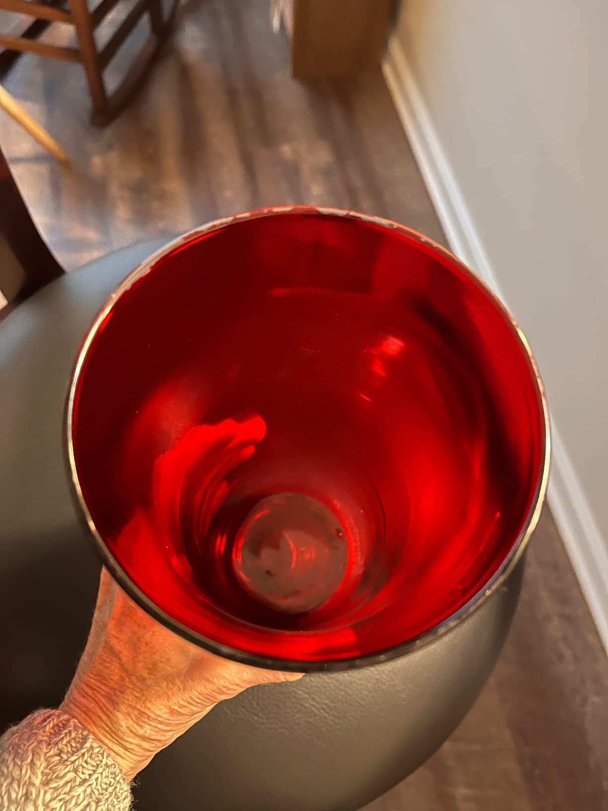 Sanctuary Lamp with Ruby Sanctuary Globe customer photo 1