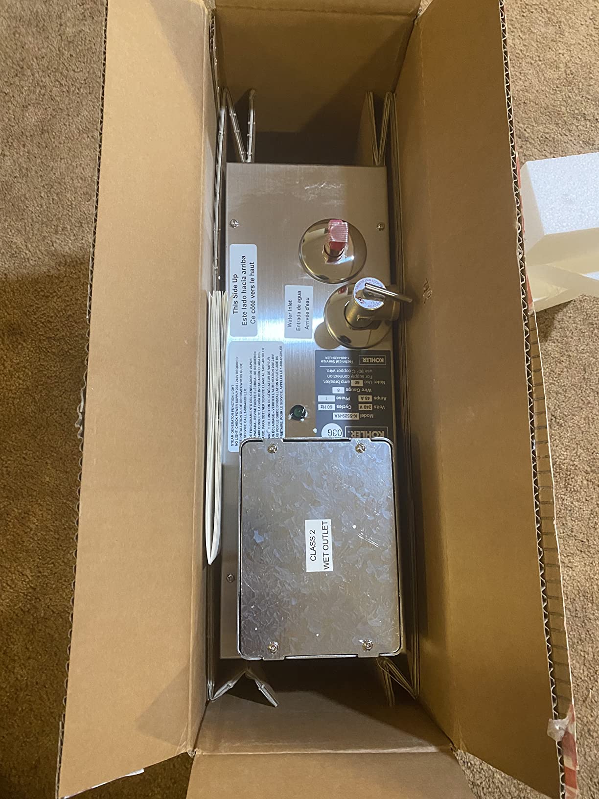 Kohler K-5529-NA Invigoration Steam Generator, 9 kW, Aluminum customer photo 2