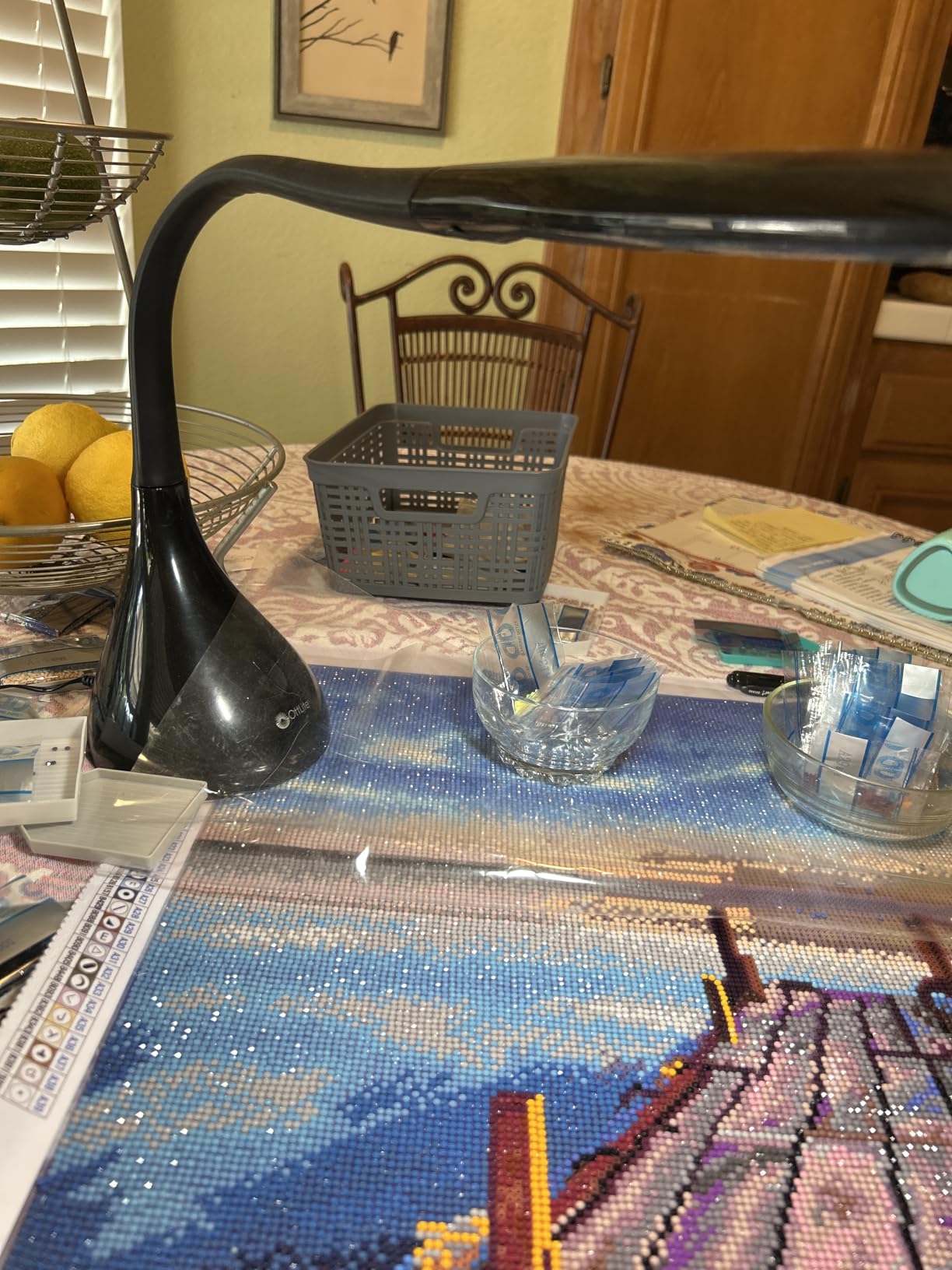 OttLite Creative Curves LED Desk Lamp, Black | Natural Daylight LEDs | 4 Brightness Settings | Adjustable Flexible Neck | 11.25 to 23.75 inches customer photo 1