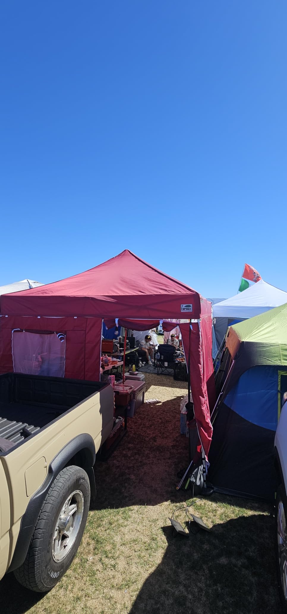 Eurmax USA 10x10 Pop Up Canopy Tent,Commercial Tent with Patented No-Tip Rolling Bag,4 Zippered Removable Walls,UV & Water Resistant Canopy Top,Heavy Duty Outdoor Gazebo,Instant Shelter(White) customer photo 2