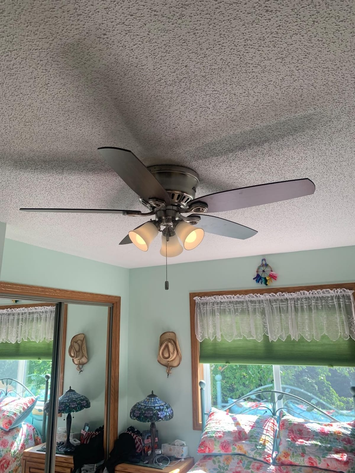 Hunter Builder, Indoor, Ceiling Fan, with LED Lights, 42 inch, Snow White customer photo 2
