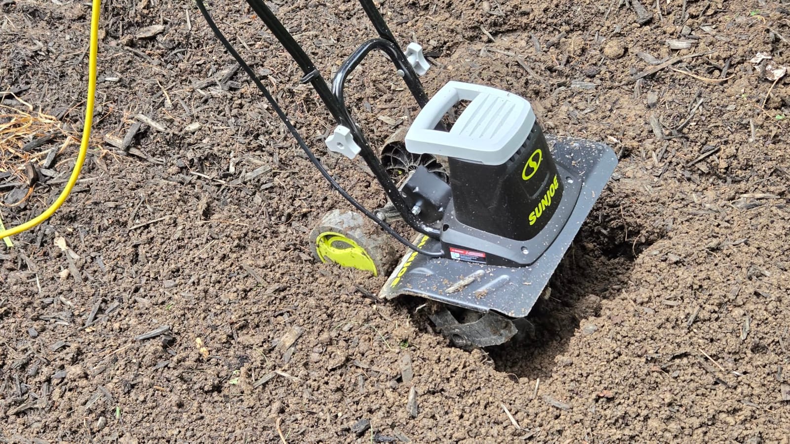 Sun Joe Corded Electric Garden Tiller & Cultivator with Steel Tines, 16