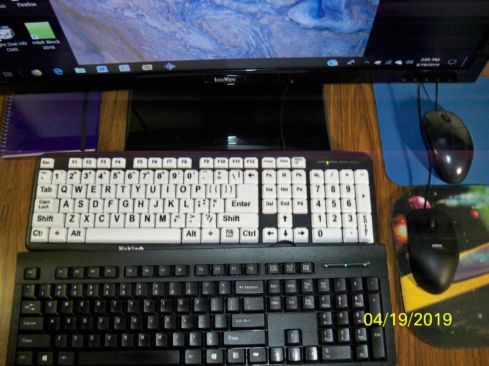 Large Print Computer Keyboard | Visually Impaired Keyboard | High Contrast Black and White Keys Makes Typing Easy | Perfect for Seniors and Those Just Learning to Type customer photo 2
